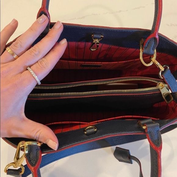 Louis Vuitton Montaigne Empreinte MM Marine Rouge - Picture 6 of 8